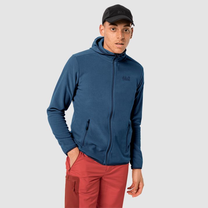 Chamarra Polar Jack Wolfskin Arco Hombre Azules Azules Rayas Mexico-8714963